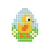 Pixelhobby Osterküken - Ostern Pixelhobby-Muster - Påskekylling Pixelhobby - Påske Perlemønster