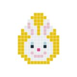 Pixelhobby Osterhasenkopf - Ostern Pixelhobby-Muster - Påskehare Hoved Pixelhobby - Påske Perlemønster