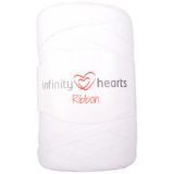 Infinity Hearts Ribbon Bändchengarn 01 Weiß