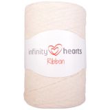 Infinity Hearts Ribbon Bändchengarn 03 Natur