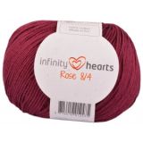 Infinity Hearts Rose 8/4 Garn Unicolor 24 Bordeauxrot
