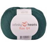 Infinity Hearts Rose 8/4 Garn Unicolor 241 Petrolgrün