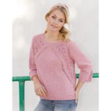 Sweet Heather by DROPS Design - Strickmuster mit Kit Pullover Größen S - Small