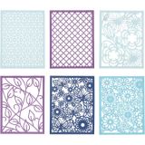 Block aus Karton mit Spitzen-Muster, A6, Blatt 104x146 mm, 200 g, Blau