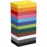 Farbkarton, A6, Blatt 105x148 mm, 180 g, Sortierte Farben, 12x100Bl./