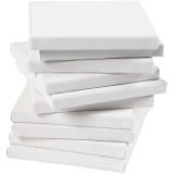 Leinwand, T 1,6 cm, Größe 15x15 cm, 280 g, Weiß, 80 Stk/ 1 Pck