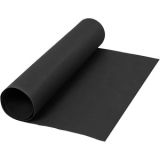 Kunstlederpapier, B 50 cm, Einfarbig, 350 g, Schwarz, 1 Rolle
