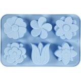 Silikonform, Blumen, H 2,6 cm, L 6 cm, B 7,5 cm, 75 ml, 1 Stk
