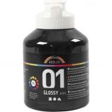 A-Color Acrylfarbe, schwarz, 01 - glänzend, 500ml