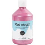 Acrylfarbe Metallic, Metallic, Rosa, 500ml/ 1 Fl.