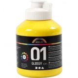 A-Color Acrylfarbe, primär gelb, 01 - glänzend, 500ml