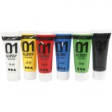 A-Color Acrylfarbe, Standardfarben, 01 - glänzend, 6x20ml