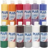 Plus Color Bastelfarbe, Standard-Farben, 12x250ml/ 1 Pck