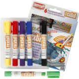 Playcolor Stoffmalstifte, L 14 cm, Sortierte Farben, 5 g, 6Stk/ 1 Pck