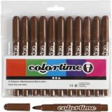 Colortime Marker, Strichstärke 5 mm, Braun, 12Stk/ 1 Pck