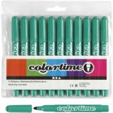 Colortime Marker, Strichstärke 5 mm, Grün transparent, 12Stk/ 1 Pck
