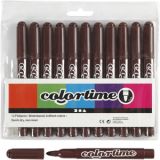 Colortime Marker, Strichstärke 5 mm, Dunkelbraun, 12Stk/ 1 Pck