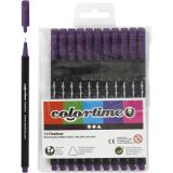 Colortime Fineliner Marker, Strichstärke 0,6-0,7 mm, Flieder, 12Stk/ 1