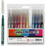 Colortime Glitzerstift, Strichstärke: 4,2mm, 12 Stk, Farbenmix