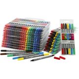 Colortime Dual-Filzstifte, Strichstärke 2,3+3,6 mm, Sortierte Farben,