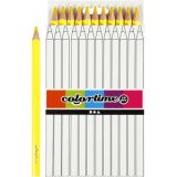 Colortime Buntstifte, L 17,45 cm, Mine 5 mm, JUMBO, Gelb, 12Stk/ 1 Pck