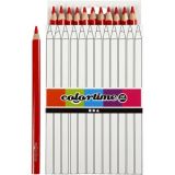 Colortime Buntstifte, L 17,45 cm, Mine 5 mm, JUMBO, Rot, 12Stk/ 1 Pck