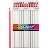 Colortime Buntstifte, L 17,45 cm, Mine 5 mm, JUMBO, Pink, 12Stk/ 1 Pck