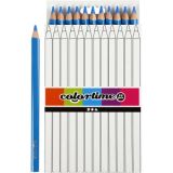 Colortime Buntstifte, L 17,45 cm, Mine 5 mm, JUMBO, Blau, 12Stk/ 1 Pck