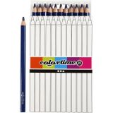 Colortime Buntstifte, L 17,45 cm, Mine 5 mm, JUMBO, Dunkelblau, 12Stk/