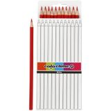 Colortime Buntstifte, L 17 cm, Mine 3 mm, Rot, 12Stk/ 1 Pck