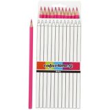 Colortime Buntstifte, L 17 cm, Mine 3 mm, Pink, 12Stk/ 1 Pck