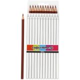 Colortime Buntstifte, L 17 cm, Mine 3 mm, Braun, 12Stk/ 1 Pck