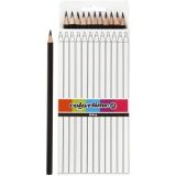 Colortime Buntstifte, L 17 cm, Mine 3 mm, Schwarz, 12Stk/ 1 Pck