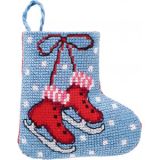 Permin Stickerei-Set Weihnachtsstrumpf Schlittschuhe 7x8cm