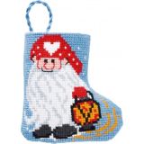 Permin Stickerei-Set Weihnachtsstrumpf Elf 7x8cm