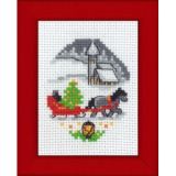 Permin Stickerei-Set Weihnachten Bild Kane 6x8cm