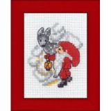 Permin Stickerei-Set Weihnachtsbild Elf und Hirsch 6x8cm