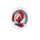 Permin Stickerei-Set Weihnachtskarte Elf auf der Treppe 9x13cm