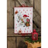 Permin Stickerei-Set Weihnachtskalender Santa Fütterung 35x51cm