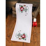 Permin Stickerei-Set Läufer Elf und Weihnachtsbaum 34x92cm