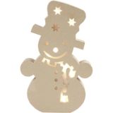 Leuchtende Pappmaché-Figur, Schneemann, H 27 cm, T 4 cm, B 17,5 cm, 1
