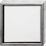 Leinwand mit Holzrahmen, Größe 20x20 cm, 360 g, Antiksilber, Weiß, 1 S
