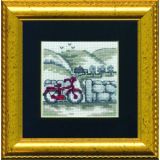 Permin Stickerei-Set Fahrrad 11x11cm