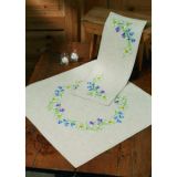 Permin Stickerei-Set Läufer Frühlingsblumen 67x67cm