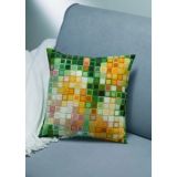 Permin Stickerei-Set Kissen Pixel Rosen 38x38cm
