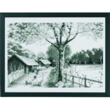 Permin Stickerei-Set Auf dem Land 40x30cm