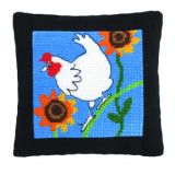 Permin Stickerei-Set Kissen Henne 14x14cm
