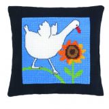 Permin Stickerei-Set Kissen Gans 14x14cm