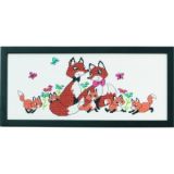 Permin Stickerei-Set Bild Fuchs Familie 36x15cm