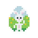 Pixelhobby Osterhase Weiß - Ostern Pixelhobby-Muster - Påskehare hvid Pixelhobby - Påske Perlemønster Katalog